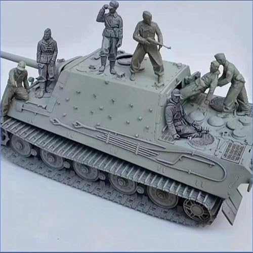 YNFLXSWG 1/35 WW2 German Tank Soldier Resin Soldier Kit unbemaltes und unmontiertes Resinmodell (7 Mann, Keine Panzer) //q9v6R4 von YNFLXSWG