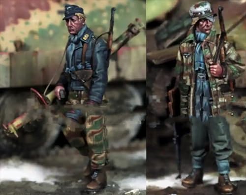 YNFLXSWG 1/35 WWII Deutscher Panzersoldat Resin Bausatz unbemalt und unmontiert Resinmodell (2 Mann, ohne Panzer) //q9v8R7 von YNFLXSWG