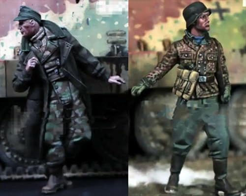 YNFLXSWG 1/35 WWII German Tank Soldier Resin Model Kit Unbemalt und unmontiert Soldier Resin Model Kit (2 Men, No Tank) // F9x7A6 von YNFLXSWG