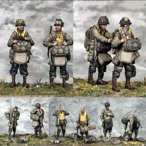 YNFLXSWG 1/35 WWII Krieg US Soldier Resin Soldier Kit Unbemalt und unmontiert Resin Modell (10 Männer) //q9v7R9 von YNFLXSWG