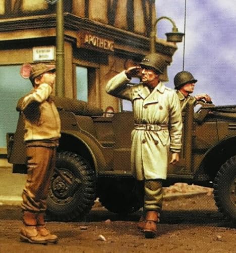 YNFLXSWG 1/35 WWII US Driver Soldier Resin Model Kit Unbemaltes und unmontiertes Soldier Resin Model Kit (3 Mann, Keine Fahrzeuge) // F9x4A8 von YNFLXSWG