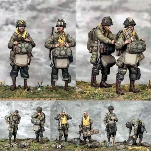 YNFLXSWG 1/35 WWII US Soldier Resin Model Kit Unbemalt und unmontiert Soldier Resin Model Kit (10 Figuren) // F9x5A8 von YNFLXSWG