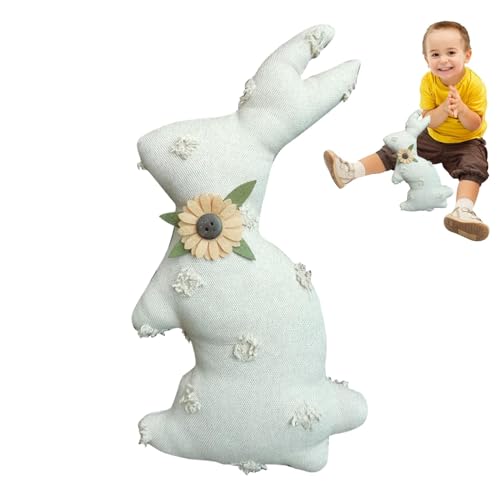 YNPQTDS Bunny Doll, Bunny Dolls für Mädchen - Süße Hasenpuppe,Osterplüschhasen mit Blumendesign, gefülltes Tierspielzeug, süße Puppe, Kaninchenkinderkissen zum Schlafen von YNPQTDS