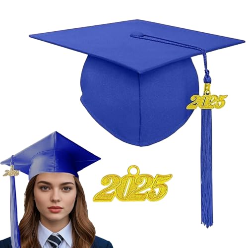 YNPQTDS Grad Caps, Adult Graduation Cap - Verstellbare atmungsaktive Junggesellenhelme mit Jahrplatte | Highschool -Abschluss -Souvenirs, College -Vorräte für Halloween, Cosplay, Fotografieren von YNPQTDS