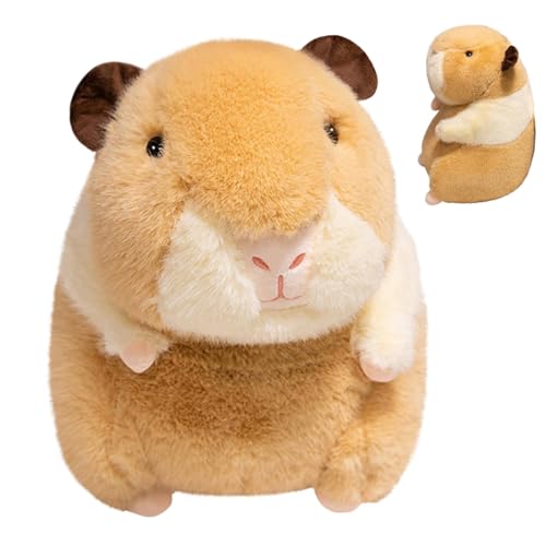 YNPQTDS Hamster-Plüschtier, Hamster-Plüschtier | Kuschelige Begleitpuppe,9,8-Zoll-Cartoon-Tier-Plüschkissen, weiches Tier-Stofftier, Tierpuppenkissen für Schlafzimmer von YNPQTDS