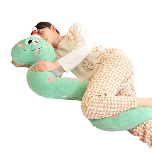 YNPQTDS Plüsch-Schlangenpuppe, süßes Schlangenspielzeug - Lucky Cuddly Plushie Hugger Snake Toy Wear Weihnachtsmütze - Weiche Simulationsschlangen-Kuscheltiere für die Heimdekoration von YNPQTDS