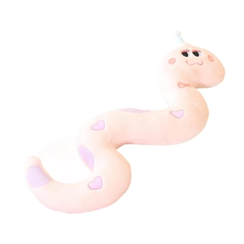 YNPQTDS Stofftier Schlange,Stofftier Schlange - Lucky Cuddly Plushie Hugger Snake Toy Wear Weihnachtsmütze - Weiche Simulationsschlangen-Kuscheltiere für die Heimdekoration von YNPQTDS