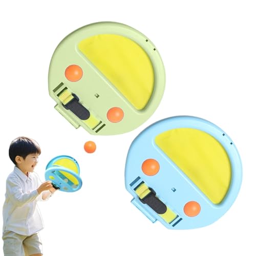 YNPQTDS Wurf- und Fangball-Set für Kinder,Wurf- und Fangball-Set - Wurf- und Empfangsspiel | Toss and Catch Ball Set Beach Pop Pass Catch Ball Spiel mit 4 Bällen für Kinder und Familien von YNPQTDS