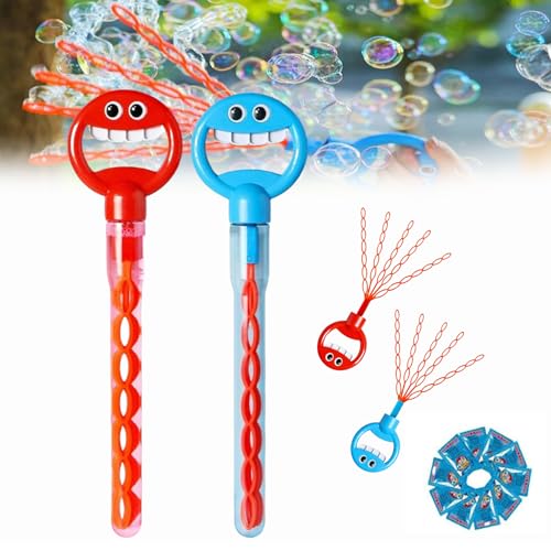 Magical 5-Claw Smiley Bubble Stick, 32 Hole Smiley Face Bubble Wand with Five Claws, Bubble Claw Wan, 5 Claw Bubble Wand, Smiling Bubble Wands for Birthday, Easter, Wedding, Gifts (2pcs-c) von YODAOLI