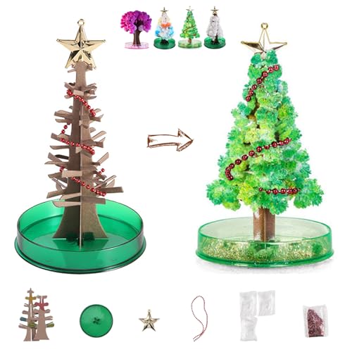 YODAOLI Magic Christmas Tree, Magic Funny Tree, DIY Magic Growing Christmas Tree, Magic Growing Crystal Christmas Tree, Christmas Decoration (A,2Pcs) von YODAOLI