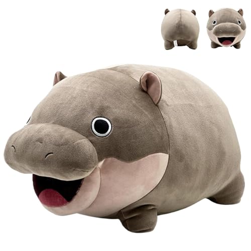 YODAOLI Moo Deng Hippo Plush, Moo Deng Plush Toys, Cute Pygmy Hippo Plushie Toy, Hippo Stuffed Animal, 2024 New Moo Deng Hippo Plushies Soft Plush Toy for Kids Fans (1pc) von YODAOLI