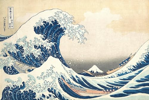 YOGEON Hokusai - Die große Welle von Kanagawa Einzigartige 1000 Teile Puzzles für Erwachsene Kunstwerk Puzzle Familienspiel von YOGEON