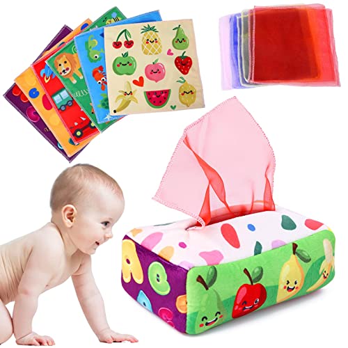 YOGINGO Baby Spielzeug 6 Monate - Tissue Box Montessori Sensorik Hohem Kontrast Spielsachen, Jungen & Mädchen Kinder Frühes Lernspielzeug Geschenke von YOGINGO