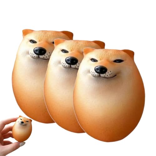 Shibako Dog Squishy Egg, Shibako Squishy Egg, Shibako Dog Egg, Shipapa Egg Squishy Toy, Shiba Inu Dog Egg Decompression Toy, Shiba Inu Puppy Stress Relief Squeeze Toy (Regular Model,3pcs) von YOHFRFGX