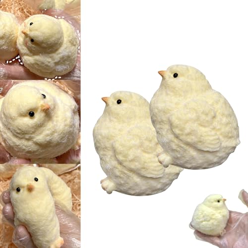 YOHFRFGX Squishy Chicken, Taba Squishy, Chicken Silicone Squishy,Squishy Chicks. Silicone Squishy, Silicone Squeeze Toys for Stress Relief (2pcs) von YOHFRFGX