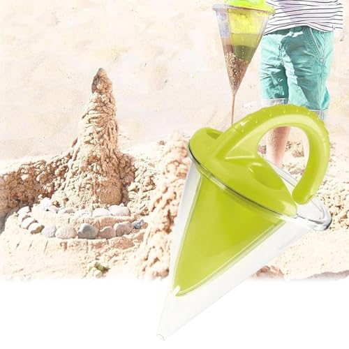 YOHFRFGX Spilling Funnel Sand, 2024 Newset Spilling Funnel Sand Toy, Sand Toys for Kids, Sand and Water Spilling Funnel, Sand Castle Building Kit, Beach Spilling Funnel (Green,1pcs) von YOHFRFGX