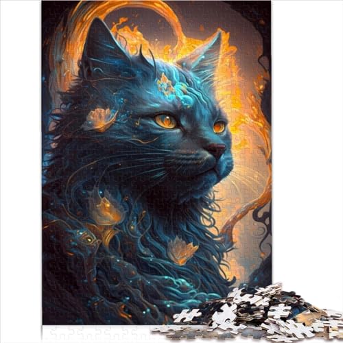 Adult Puzzles Maine-Coon-Katze, 1000 Teile, Holzpuzzle für Kinder ab 12 Jahren, Familienspiele, Größe (50x75 cm) von YOITS