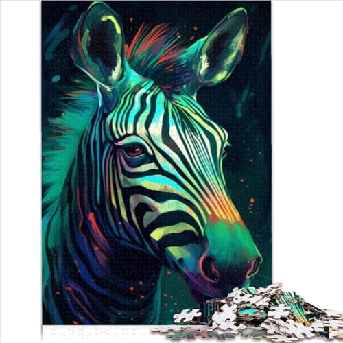 Educational Challenge Zebra1000 Teile Puzzles für Kinder Holzpuzzle für Kinder und Erwachsene Puzzlegeschenke für Frauen Größe (50x75 cm) von YOITS