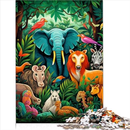 Erwachsenenpuzzle, afrikanische Tiere, 1000 Teile, Puzzle für Erwachsene und Kinder, Holzpuzzle, geeignet für Erwachsene, Puzzle für Erwachsene und Familien, Größe (50x75 cm) von YOITS