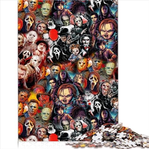 Pädagogische Herausforderung, Horror-Monster, 1000-teiliges Puzzle, Holzpuzzle, Spielzeug für Mädchen und Spielzeug für Jungen, tolles Geschenk für Erwachsene, Größe (50x75 cm) von YOITS