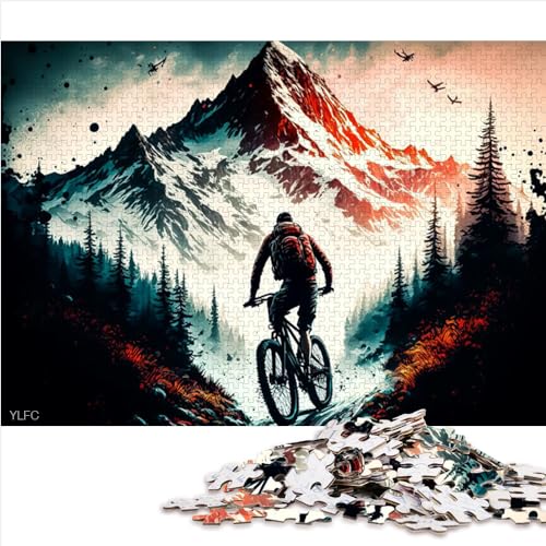 Puzzle für Erwachsene, Mountain Bike, Lernspiel, Herausforderungsspielzeug, 1000 Teile, Papppuzzle für Erwachsene und Kinder, pädagogisches Puzzle, Größe (26 x 38 cm) von YOITS