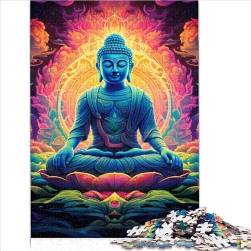 Puzzle für Erwachsene, psychedelisches Buddha-Puzzle für Erwachsene, 500-teiliges Holzpuzzle für Erwachsene und Kinder, tolles Geschenk für Erwachsene, Größe (38x52 cm) von YOITS