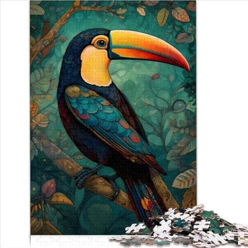 Puzzles Tukan-Vogelwald 1000-teiliges Puzzle für Erwachsene, Papppuzzle ab 12 Jahren, Puzzle-Hands-on-Spiel, Familiendekorationsgröße (26 x 38 cm) von YOITS