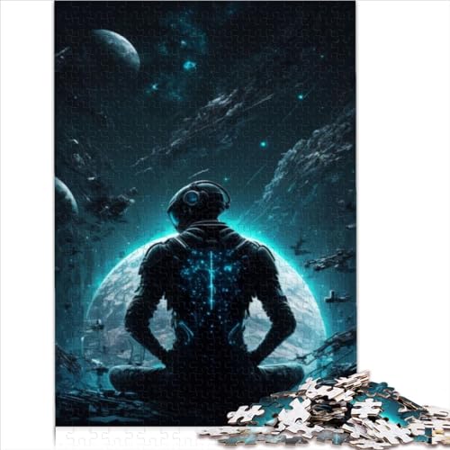 Puzzles für Erwachsene, Astronauten-Meditationspuzzles für Erwachsene, 1000 Teile, Holzpuzzle ab 12 Jahren, für Erwachsene, schwer, schwere Größe (50x75 cm) von YOITS