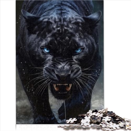 Puzzles für Erwachsene, Black Panther Mighty Eye, 1000-teiliges Puzzlespiel, Holzpuzzles, perfekt für Kinder ab 12 Jahren. Entwickeln Sie die Hand-Auge-Koordination, Größe (50x75 cm). von YOITS