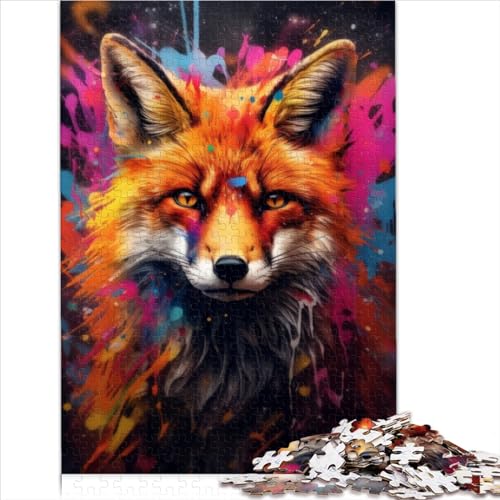 Puzzles für Erwachsene, Graffiti-Splatter-Fuchs-Wand, 1000-teilige Papppuzzles für Kinder ab 12 Jahren, pädagogische Puzzlegröße (26 x 38 cm) von YOITS