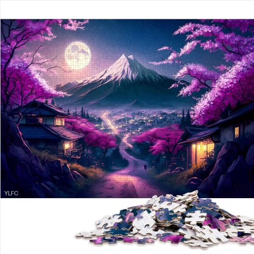 Puzzles für Erwachsene, Japanische Landschaft, Puzzles für Erwachsene, 1000 Holzpuzzles für Kinder ab 12 Jahren, Lernpuzzle für Kinder ab 12 Jahren, Größe (50x75 cm) von YOITS