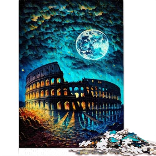 Puzzles für Erwachsene, Kolosseum von Rom, Malerei, 1000-teilige Puzzles, Holzpuzzles für Kinder ab 12 Jahren, Puzzlegröße (50x75 cm) von YOITS