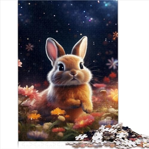 Puzzles für Erwachsene, Sternenhimmel-Kaninchen-Puzzles für Erwachsene, 1000 Teile, Papppuzzle, Zeitvertreib für Erwachsene, ab 12 Jahren, Lernspiel, Herausforderungsgröße (26 x 38 cm) von YOITS