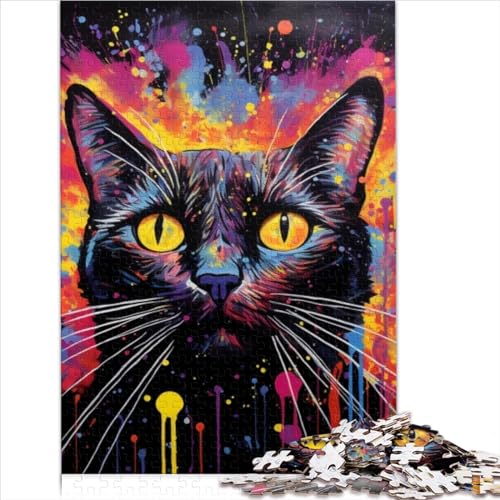 Puzzles für Erwachsene, Tiere, Katzen, Puzzles für Erwachsene, 1000-teiliges Holzpuzzle für Erwachsene, ab 12 Jahren, Spiel für Jungen und Mädchen, Größe (50x75 cm) von YOITS