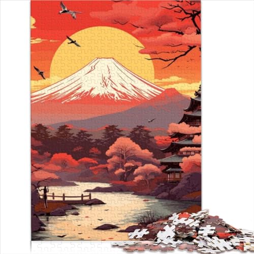 Puzzles für Erwachsene, Vintage-Japan-Landschaften, 1000 Teile/Set, IQ-Test-Puzzle, Papppuzzles, Geschenk für Kinder ab 12 Jahren, Wanddekoration, Größe (26 x 38 cm) von YOITS