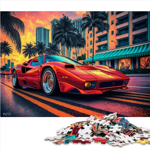 Puzzles für Erwachsene, klassischer Sportwagen, 1000 Teile, Puzzle für Erwachsene, Holzpuzzle, Spielzeug, geeignet für Erwachsene, Familienspiel, Geschenk für Größe (50x75 cm) von YOITS