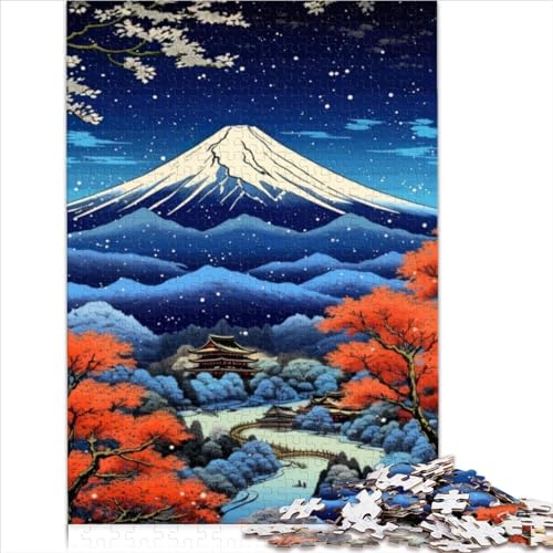 Puzzles für Erwachsene Ukiyo e Mount Fuji Sakura1000-teiliges Papppuzzle für Kinder ab 12 Jahren, Lernpuzzlegröße (26 x 38 cm) von YOITS