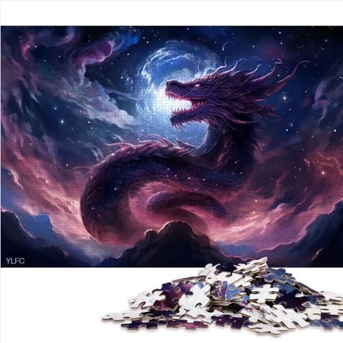 Puzzles für Erwachsene und Kinder, Galaxie-Drache, 1000 Teile/Set, IQ-Test-Puzzle, Papppuzzles für Kinder ab 12 Jahren, schwierige Puzzlegröße (26 x 38 cm) von YOITS