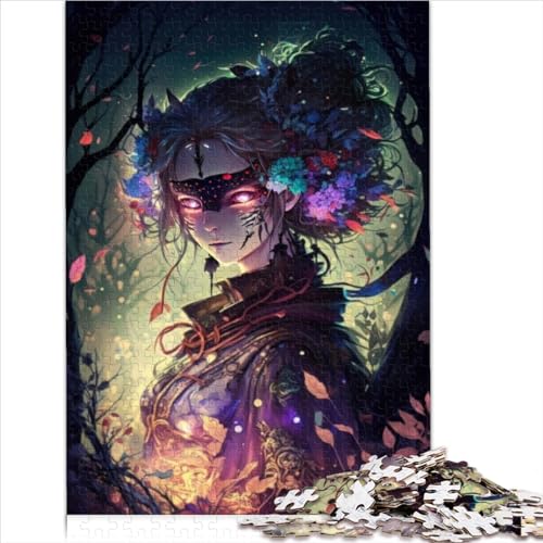 Puzzles für Erwachsene und Kinder, Manga-Mädchen, 1000-teiliges Puzzle für Erwachsene, Holzpuzzles ab 12 Jahren, herausfordernde Puzzlegröße für Erwachsene (50x75 cm) von YOITS