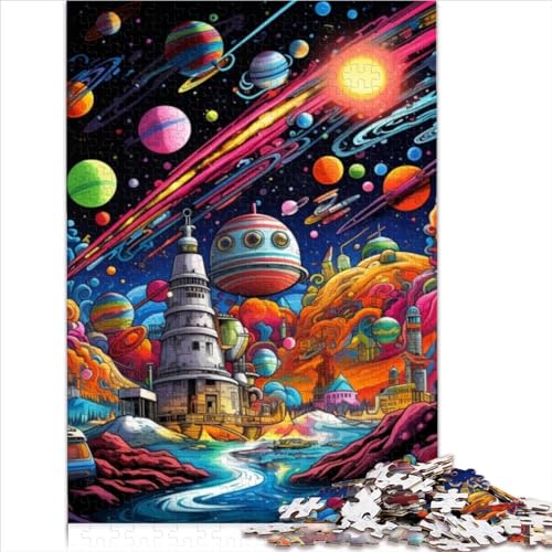 Puzzles für Erwachsene und Kinder, bunter Astronaut, 1000 Teile, Holzpuzzle, Papppuzzles für Erwachsene und Kinder, tolles Geschenk für Erwachsene, Größe (26 x 38 cm) von YOITS