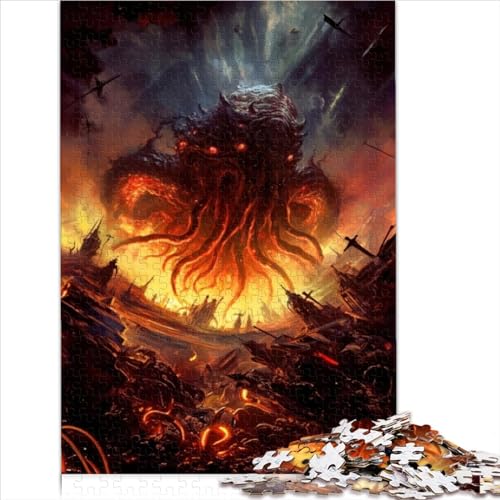 Puzzles für Erwachsene: Cthulhu Invasion, 1000-teiliges Puzzle, Holzpuzzle für Kinder ab 12 Jahren, Spielzeug für Erwachsene, Familienpuzzles, Geschenkgröße (50x75 cm) von YOITS