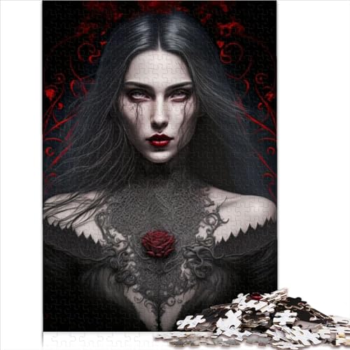 für Erwachsene Puzzle Gothic Spirit of Darkness 1000 Teile Puzzle Holzpuzzle für Kinder ab 12 Jahren Puzzlegröße (50x75 cm) von YOITS