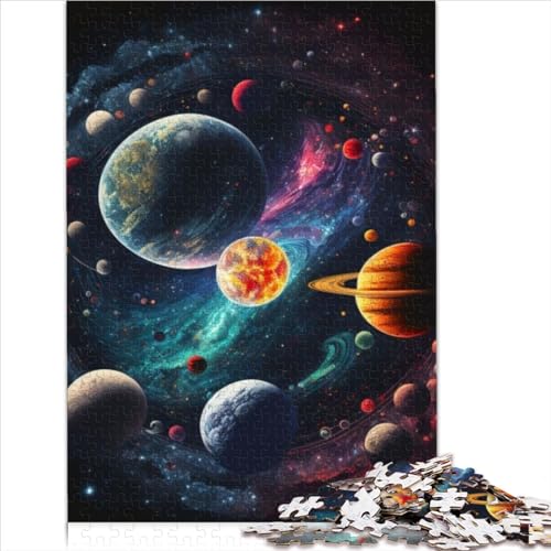 für ErwachsenePuzzleSpiele Sonnensystem neon1000Puzzles für Kinder Papppuzzles ab 12 Jahren Puzzle Fancy Learn Größe (26x38cm) von YOITS