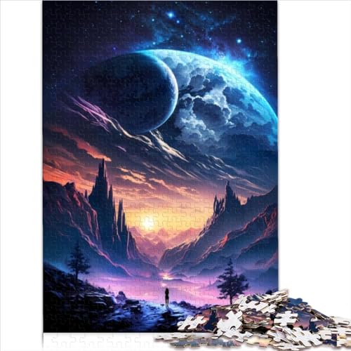 jigsaws Galactic Twilight Fantasy Puzzles 1000 Teile Holzpuzzle für Kinder ab 12 Jahren, Souvenirs, Geschenke, Größe (50x75 cm) von YOITS