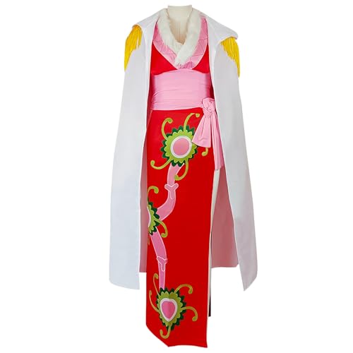 YOLIURCH Cosplay-Kostüm, Boa-Hancock-Kleid, Umhang, Cheongsam-Uniform-Set, Halloween-Party, Anzüge (Größe XL, komplettes Set) von YOLIURCH