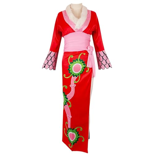 YOLIURCH Cosplay-Kostüm, Boa-Hancock-Kleid, Umhang, Cheongsam-Uniform-Set, Halloween-Partyanzüge (Größe XL, Rockanzug) von YOLIURCH