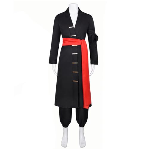 YOLIURCH Cosplay-Kostüm, Roronoa, Zoro, Kimono, Uniform-Set, Halloween-Party, Anzüge für Herren, Größe S, Schwarz von YOLIURCH