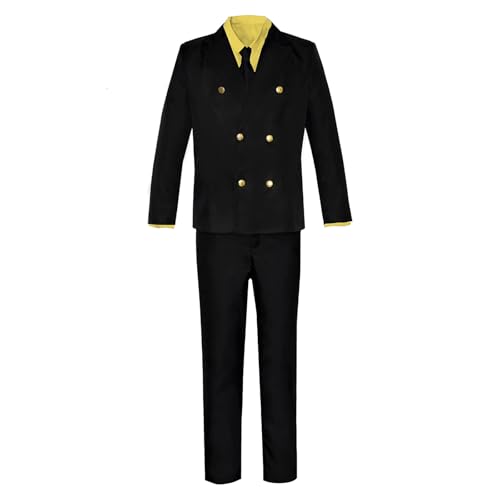 YOLIURCH Cosplay-Kostüm, Sanji-Anzug, Hemd, Hose, Uniform-Set, Halloween, Party, Anzüge für Herren (XXL, gelb) von YOLIURCH