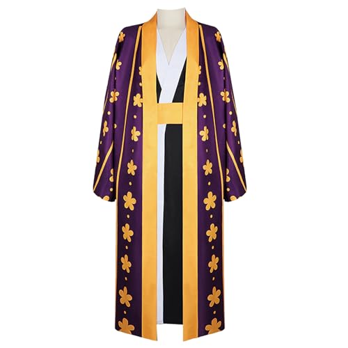 YOLIURCH Cosplay-Kostüm, Trafalgar Law Kimono, Bademantel, Umhang, Uniform-Set, Halloween-Partyanzüge (XX-Large) von YOLIURCH