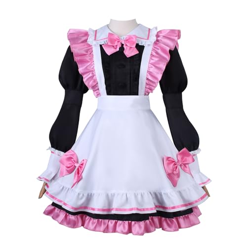 YOLIURCH Cosplay-Kostüm OshiNoKo Hoshino Rubii Dienstmädchen-Schürze, Kleid, Uniform, Halloween-Party-Outfit (Hoshino Rubii, Größe 3XL) von YOLIURCH